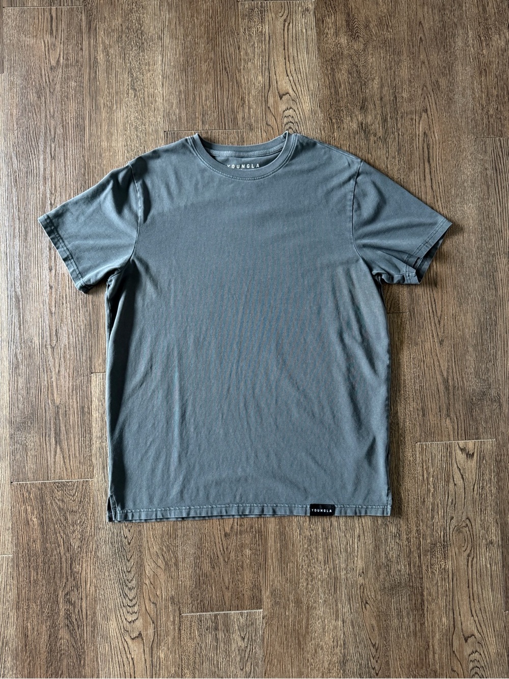 YoungLA Crew Neck T-Shirt in Slate Blue, Size L